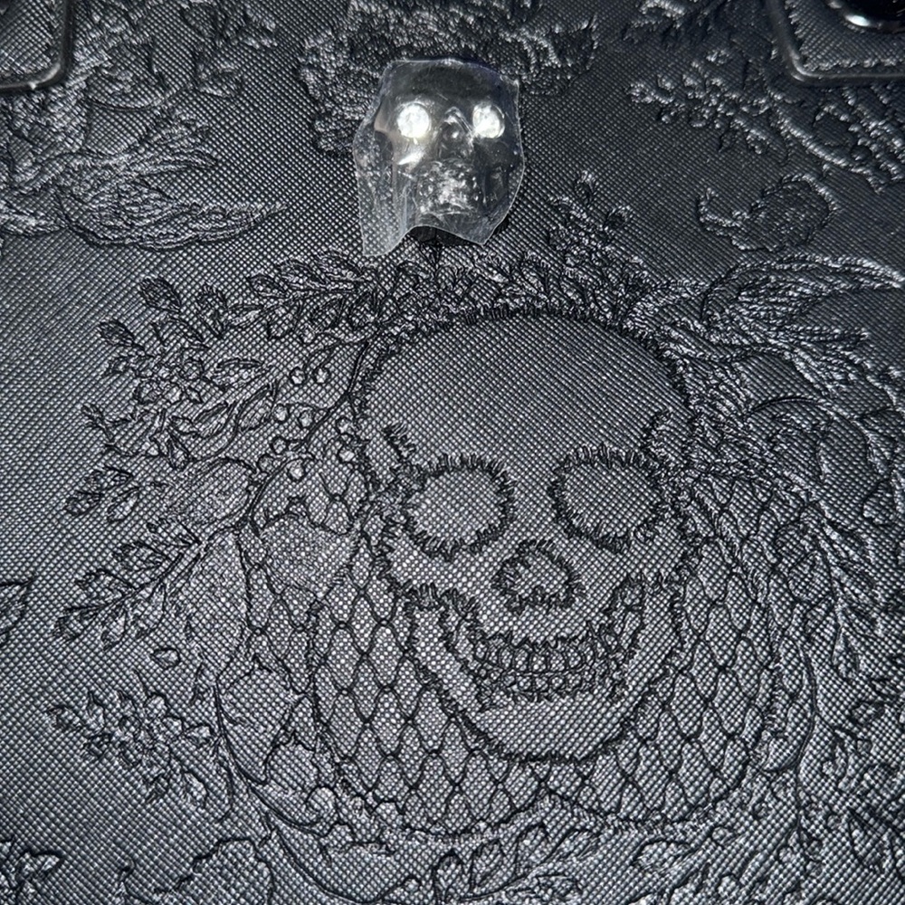 Betsey Johnson Black Embossed Shoulder Bag - Picture 8 of 15